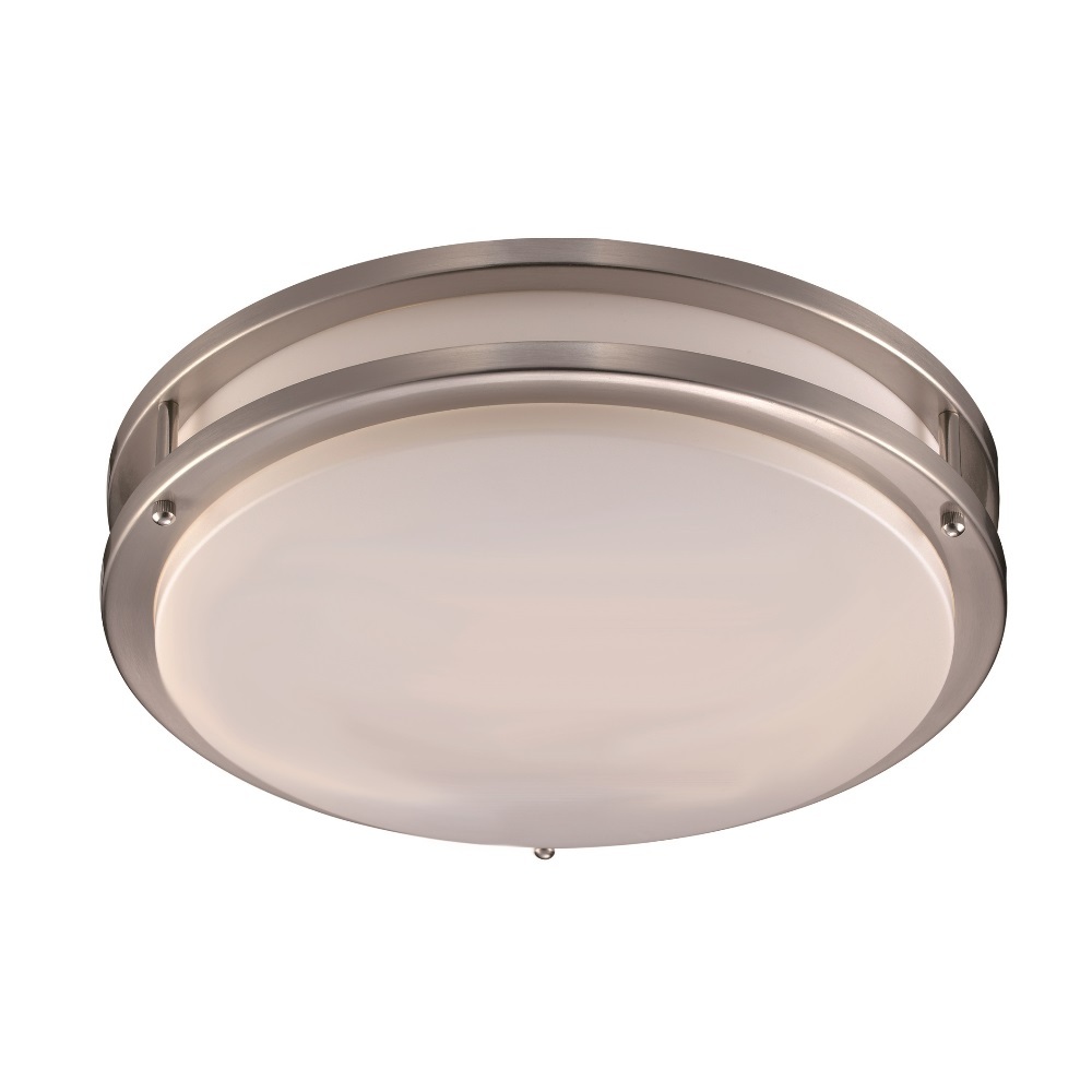 Barnes Collection Round LED, Acrylic and Metal, Flush Mount Indoor Ceiling Light