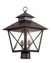 Trans Globe 40173 BK - 2LT-POST LANTERN- X- SEEDED-BK