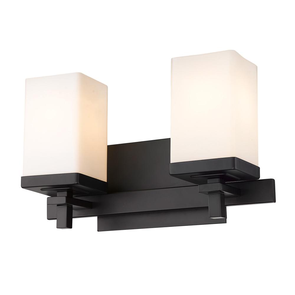 Maddox 2 Light Bath Vanity in Matte Black