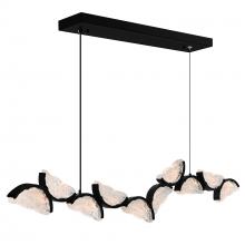 CWI Lighting 1715P70-10-101 - Moon Integrated LED 70in Black Chandelier with Handcrafted Glass