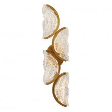 CWI Lighting 1715W8-4-624 - Moon Integrated LED 8in Brass Wall Light with Handcrafted Glass
