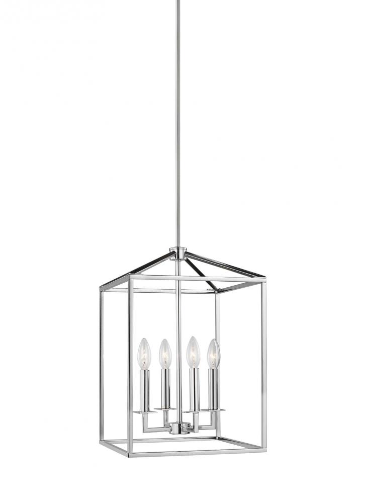 Perryton transitional 4-light LED indoor dimmable small ceiling pendant hanging chandelier light in