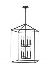 Generation Lighting 5115008EN-112 - Perryton transitional 8-light LED indoor dimmable large ceiling pendant hanging chandelier light in