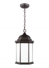 Generation Lighting 6238751EN3-71 - Sevier traditional 1-light LED outdoor exterior ceiling hanging pendant in antique bronze finish wit