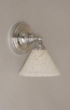 Toltec Company 40-CH-7145 - One Light Chrome Gold Ice Glass Wall Light