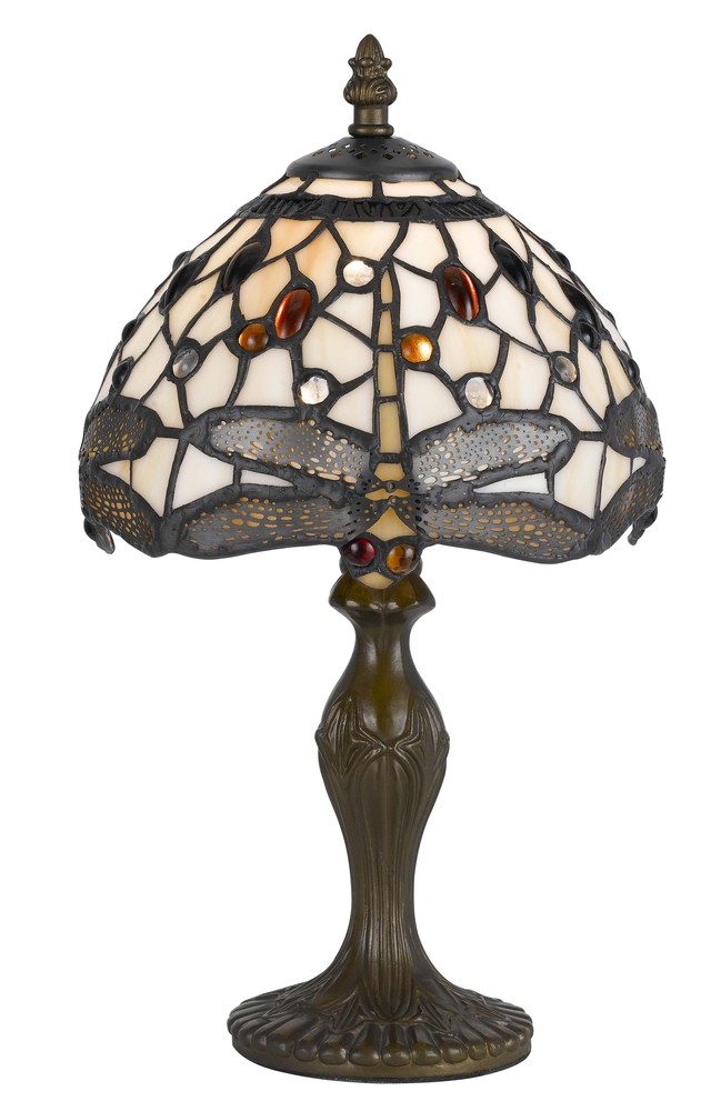 14" Height Zinc Cast Accent Lamp in Antique Brass