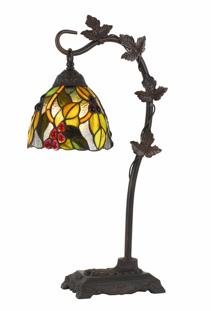 24" Height Metal Tiffany Table Lamp in Bronze Finish