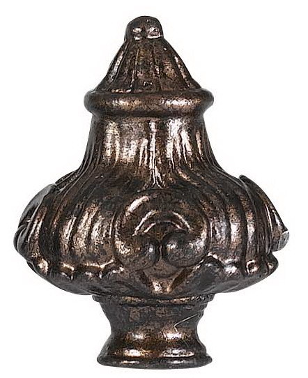 2.75" Metal Cast Finial in Rust Finish