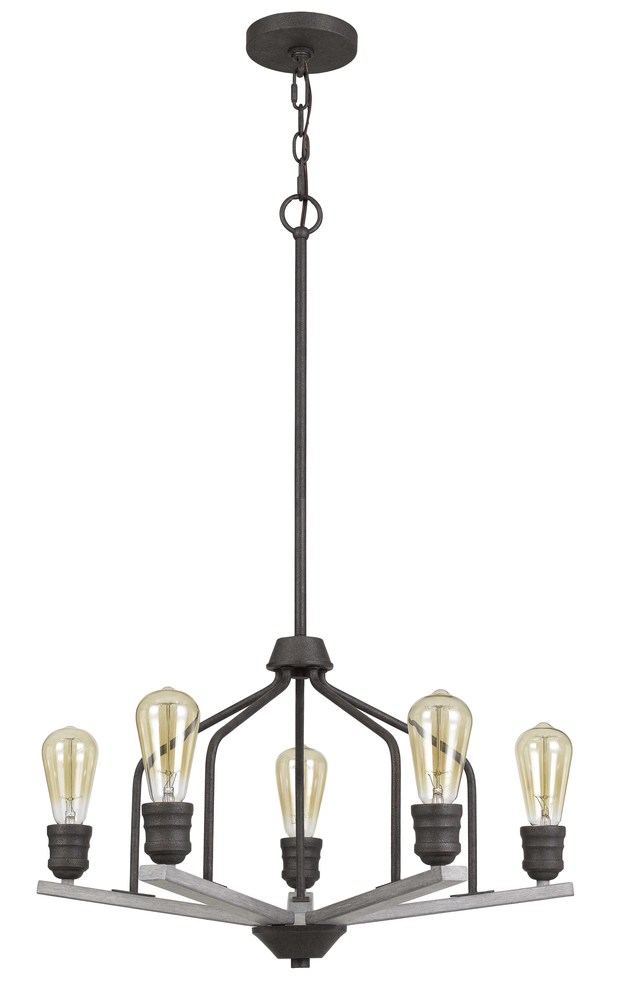 Corning Metal Chandelier (Edison Bulbs Not included)