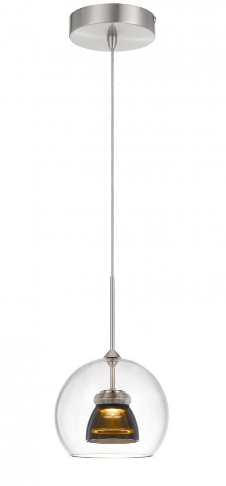 Integrated Dimmable LED Glass Mini Pendant Light. 6W, 450 Lumen, 3000k