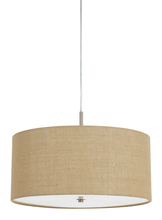 CAL Lighting FX-3627-1P - 60W X 3 Addison Burlap Drum Pendant