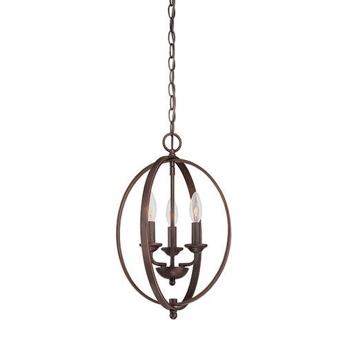 3-Light Pendant light Rubbed Bronze