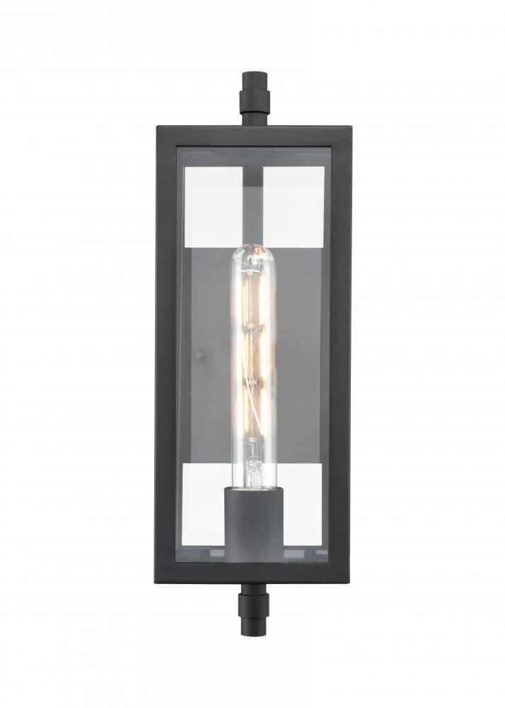 Messi 1-Light Outdoor Wall Sconce Textured Black