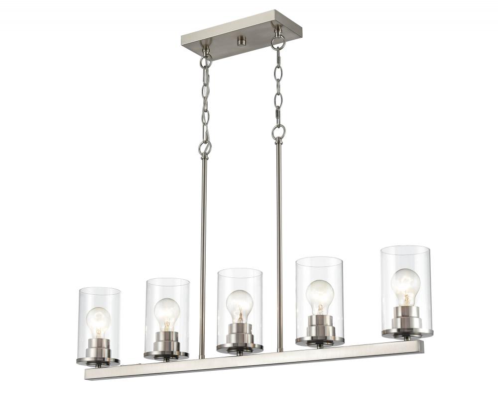 Verlana 5-Light Chandelier Ceiling Light Brushed Nickel