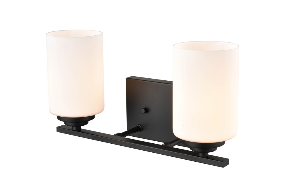 Durham 2-Light Vanity Matte Black