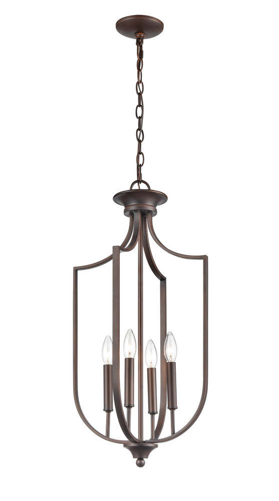 4-Light Pendant light Rubbed Bronze