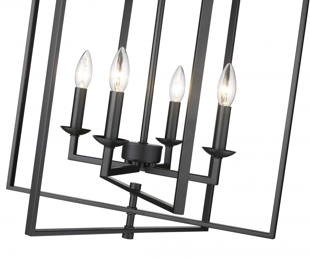 Nellis 4-Light Pendant light Matte Black