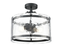Millennium 47002-MB - Bennetti 14.5" Wide 2-Light Semi Flush - Matte Black