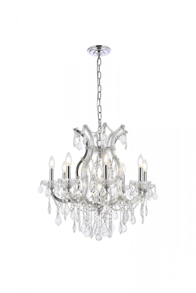 Maria Theresa 9 Light Chrome Chandelier Clear Royal Cut Crystal