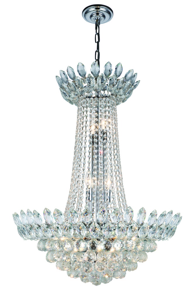 Vesper 13 light Chrome Chandelier Clear Royal Cut Crystal