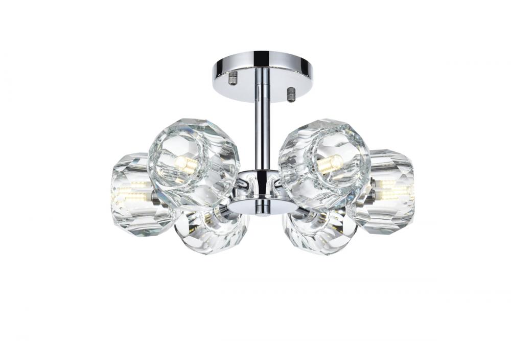 Eren 14 Inch Flush Mount in Chrome