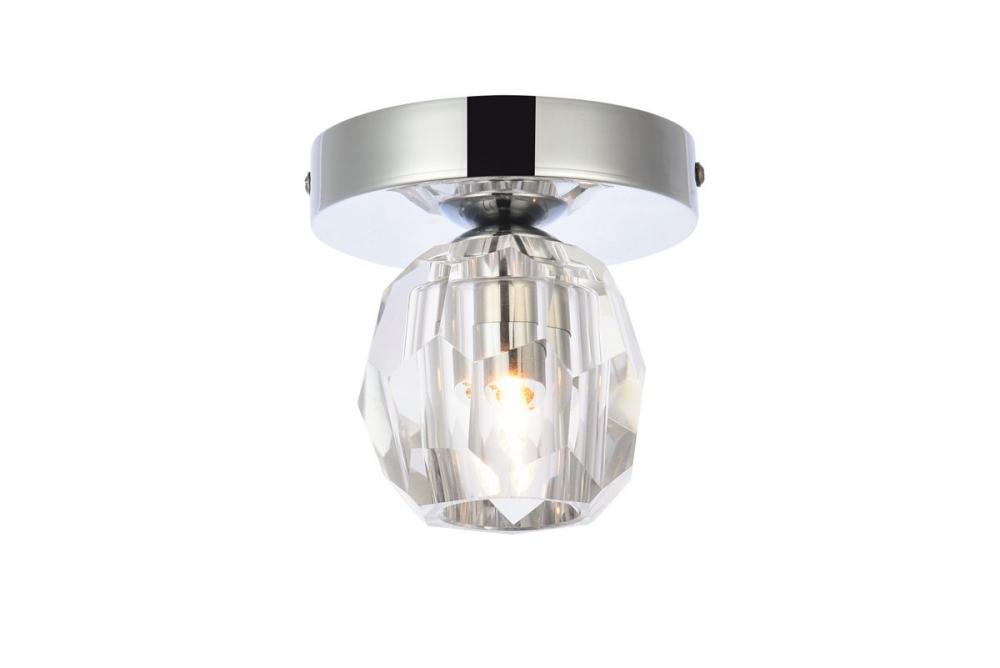 Eren 1 Light Chrome Flush Mount