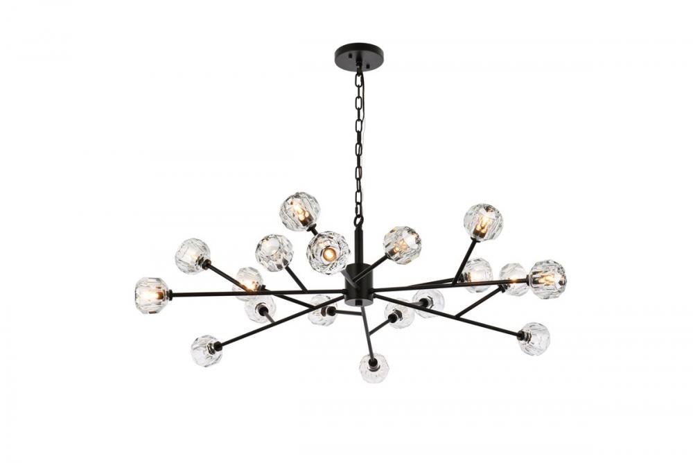 Graham 18 Light Pendant in Black