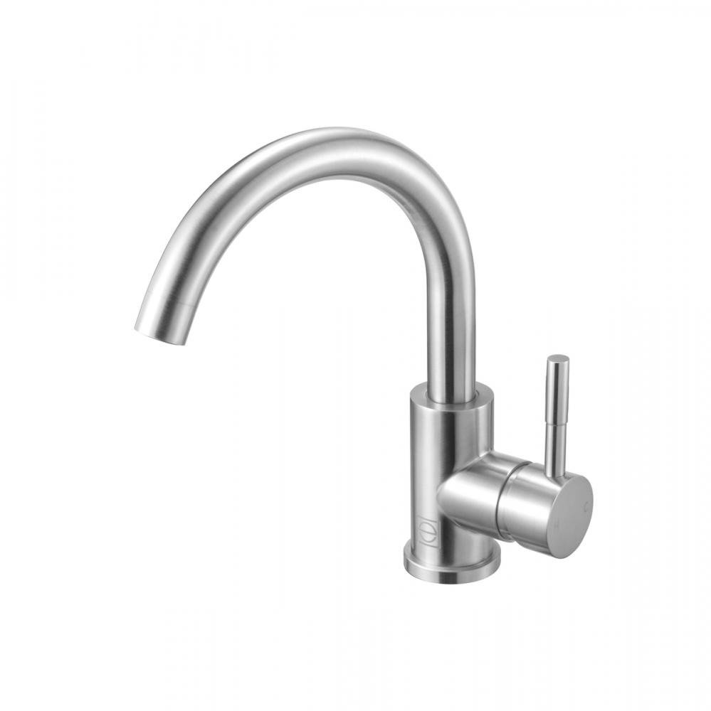 Louis Single Hole Single Handle Bathroom Faucet in Brushed Nickel