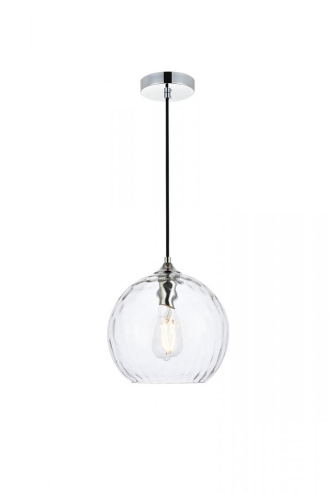 Cashel 10 inch light chrome pendant