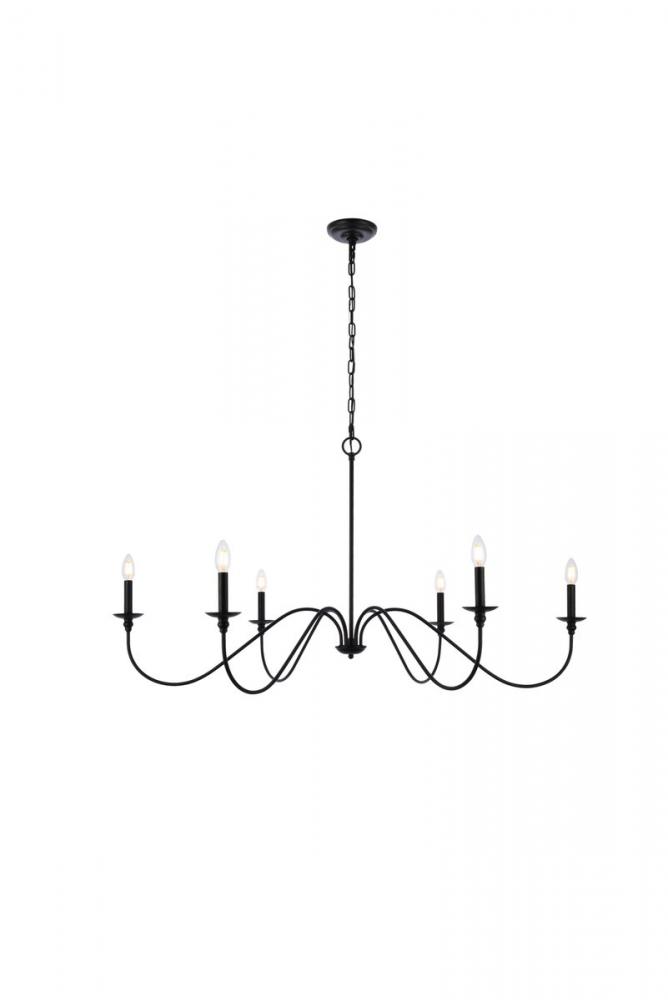 Rohan 48 Inch Chandelier in Matte Black