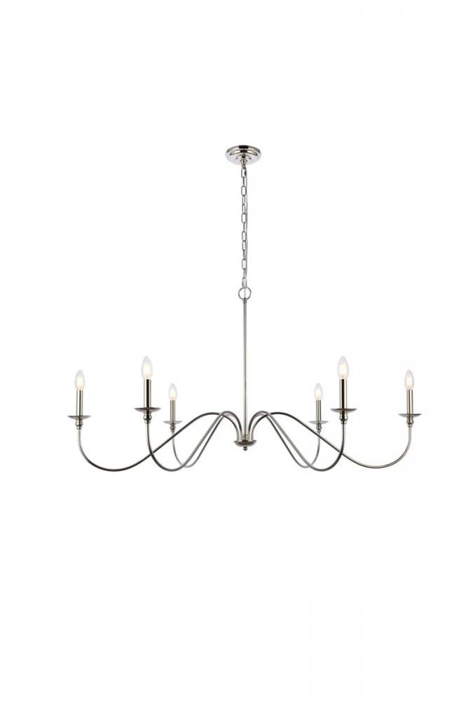 Rohan 48 inch chandelier in polished nickel