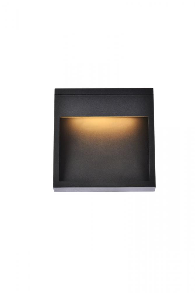 Raine Integrated LED wall sconce in black