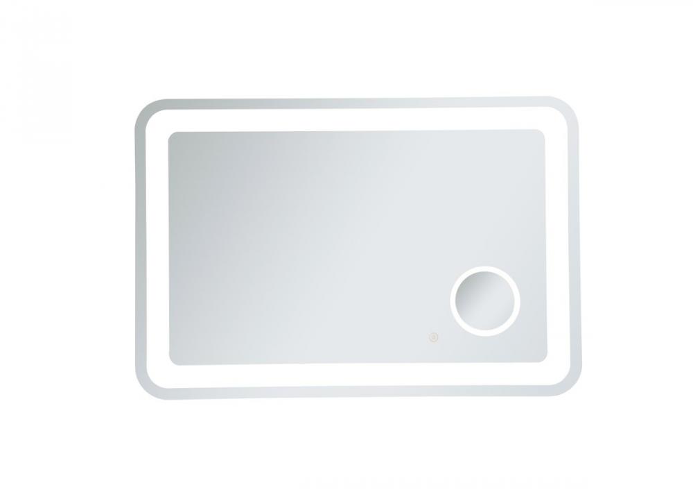 Lux 27in x 40in Hardwired LED mirror with magnifier and color changing temperature