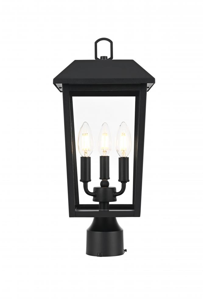 Riggs 8 x 18 inch Outdoor Post Light in Black