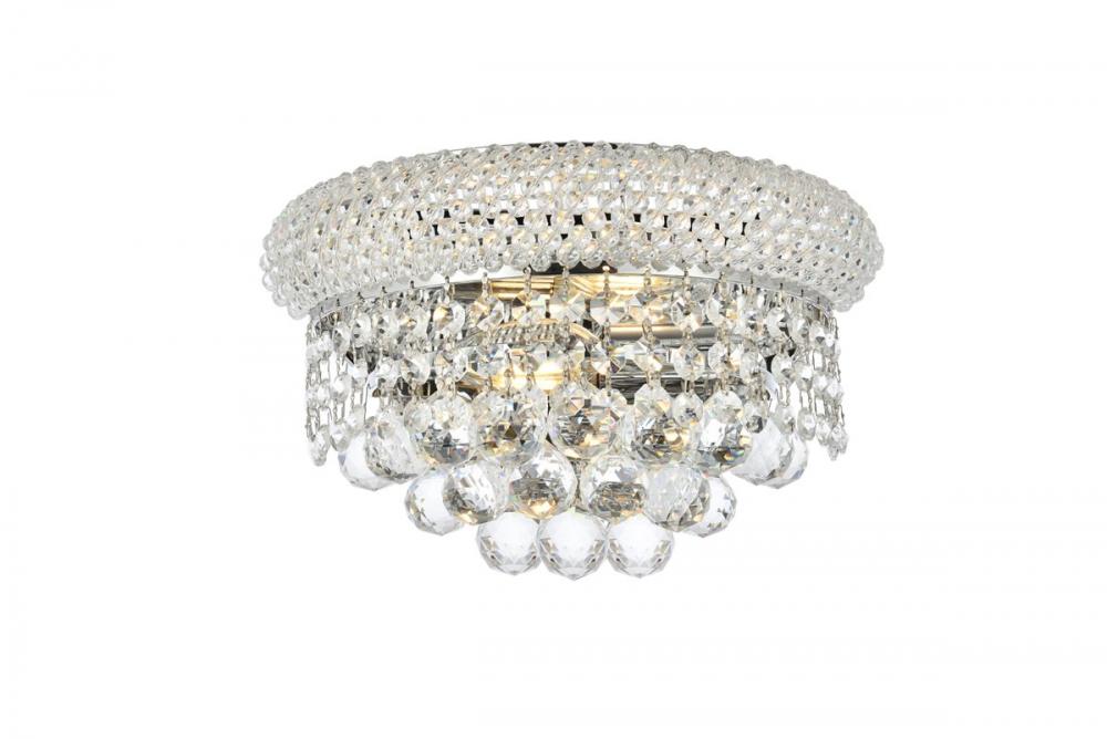 Primo 2 Light Chrome Wall Sconce Clear Royal Cut Crystal