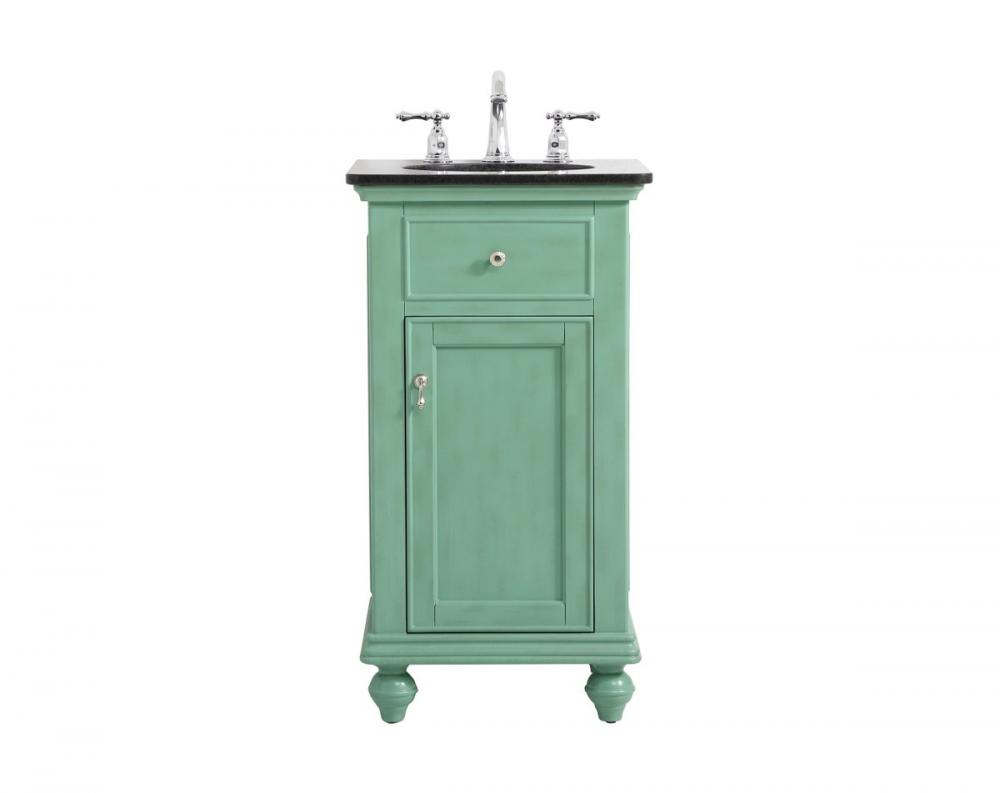 19 inch Single bathroom vanity in vintage mint