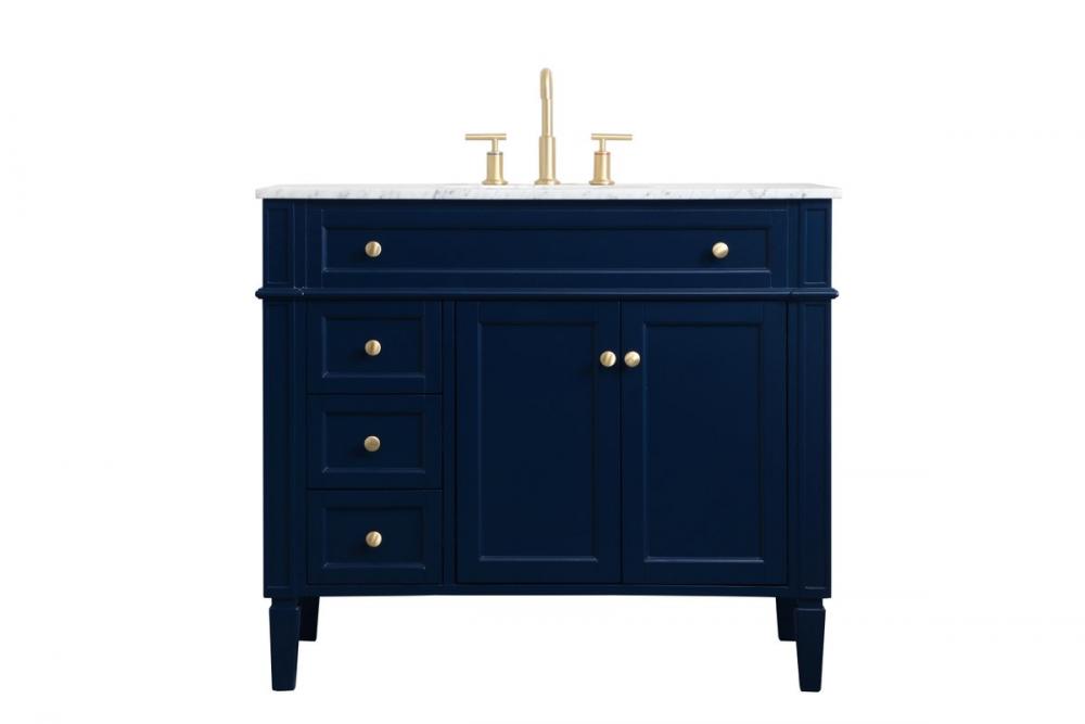 40 inch Single bathroom vanity in blue