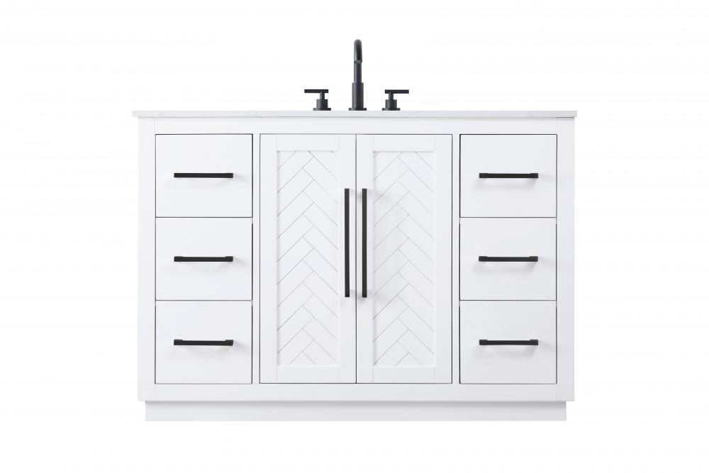 48 inch Single Bathroom Vanity in White