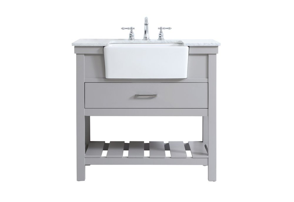 36 inch Single bathroom vanity in grey