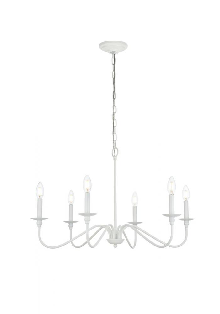 Rohan 36 Inch Chandelier in White