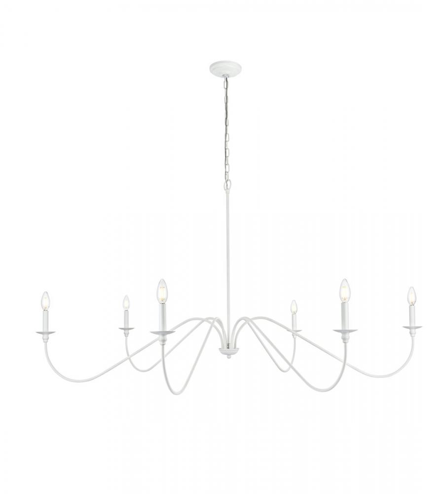 Rohan 60 Inch Chandelier in White