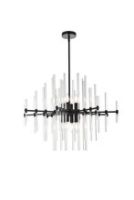 Elegant 2502D31BK - Sienna 31 Inch Crystal Rod Pendant in Black