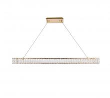 Elegant 3502D47G - Monroe 47 Inch LED Linear Pendant in Gold