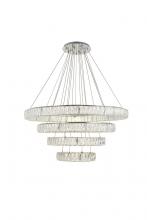 Elegant 3503G41C - Monroe Integrated LED Chip Light Chrome Chandelier Clear Royal Cut Crystal