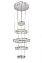 Elegant 3503G5LC - Monroe Integrated LED chip light Chrome Chandelier Clear Royal Cut Crystal