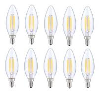 Elegant E12LED115-10PK - LED E12 CANDELABRA, BLUNT TIP, 3000K, 300 degree, CRI80, ES, UL, 6W, 60W EQUIVALENT, 15000HRS