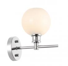 Elegant LD2311C - Collier 1 light Chrome and Frosted white glass Wall sconce