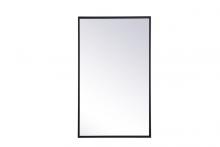 Elegant MR571728BLK - Metal Mirror Medicine Cabinet 17 Inchx28 Inch in Black