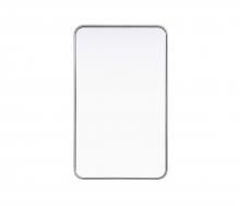 Elegant MR8A2236SIL - Contour Metal Rectangle Mirror 22x36 in Silver