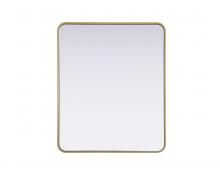 Elegant MR8A3036BRA - Contour Metal Rectangle Mirror 30x36 in Brass